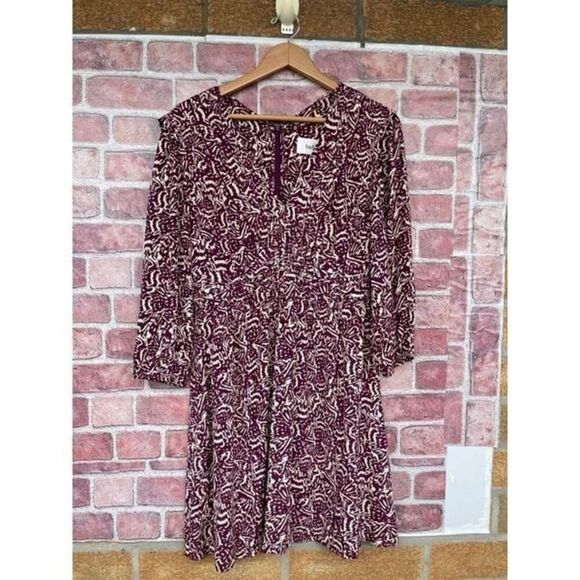 BA&SH Lia Pleated Printed Crepe mini dress size 6 - Picture 5 of 12